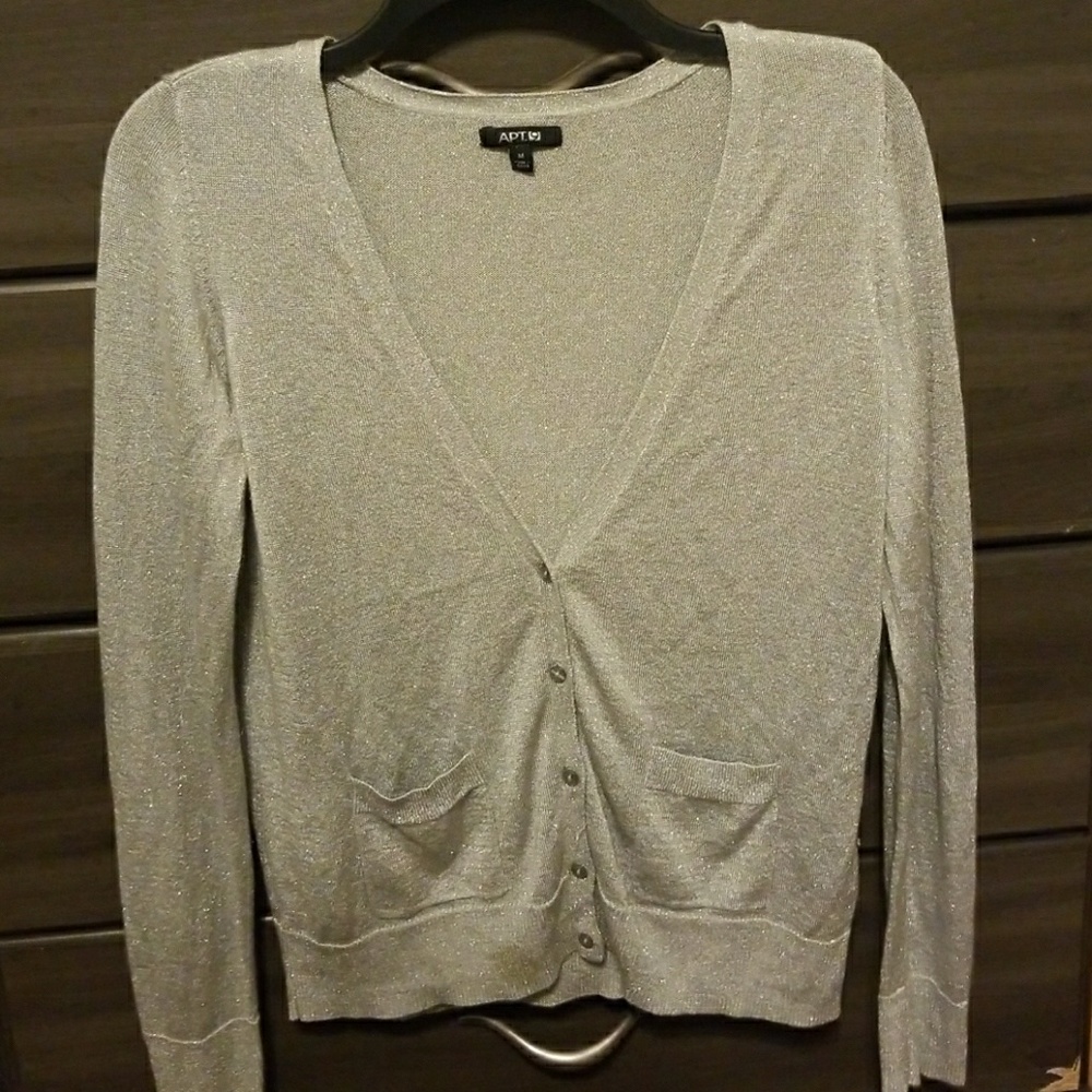 Apt 9 silver sweater /cardigan